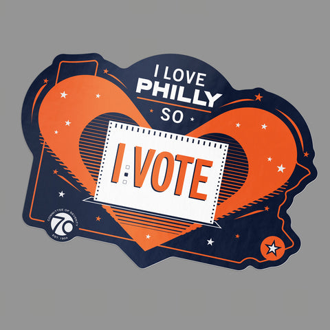 I Love Philly Vote Sticker