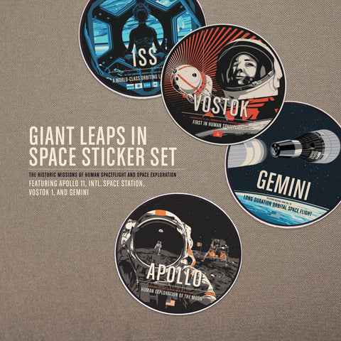 Giant Leaps in Space Sticker Set