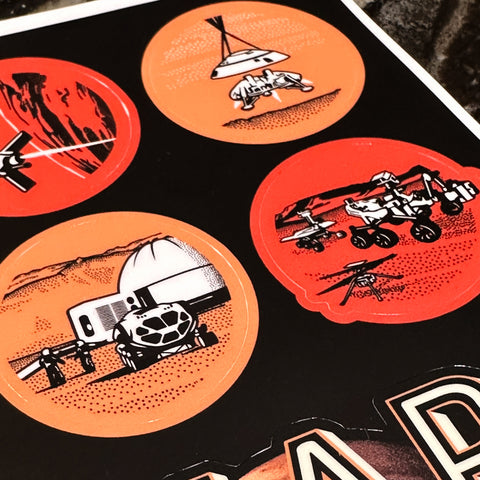 Milestones on Mars Sticker Sheet