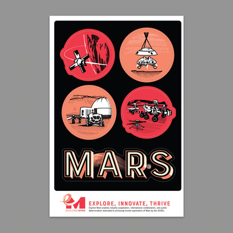 Milestones on Mars Sticker Sheet