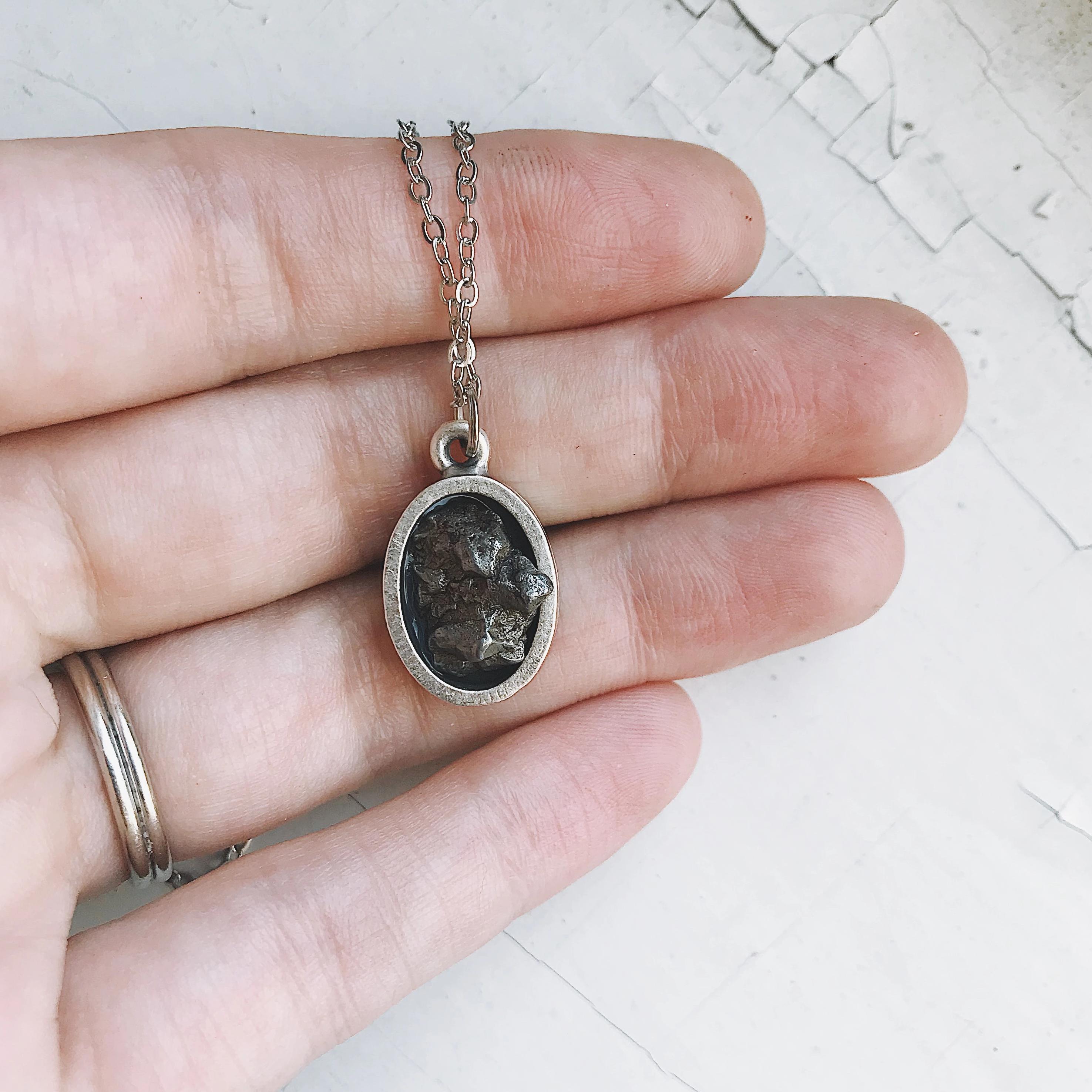 Damascus Meteorite Necklace – hannahfrost